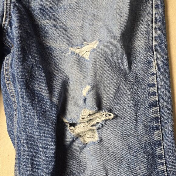 VINTAGE Anchor Blue Baggy Men Jeans 40x30 Blue Denim Skateboard Street Wear‎ Y2K - Picture 9 of 16